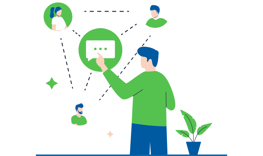 360-degree customer profile view showing sales, service, finance, and marketing interactions for both B2B and B2C clients in NetFlows360